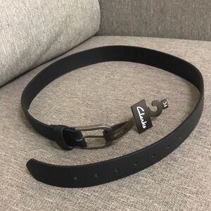 Clarks Black Leather Belt